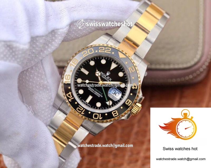 Rolex GMT Master II 116713LN EW Factory Yellow Gold Bezel 3