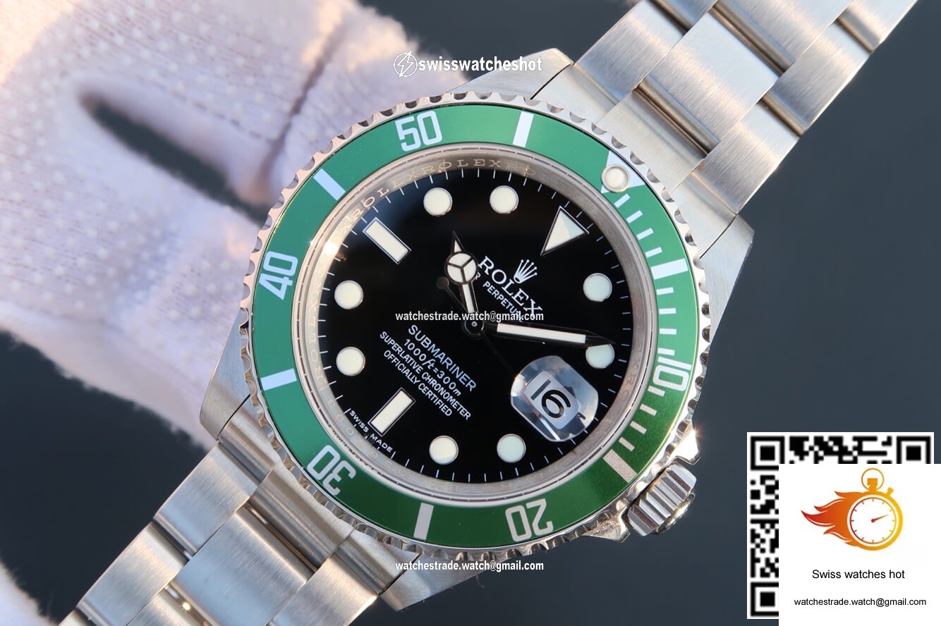Rolex Submariner 16610LV-93250 JF Factory Green Bezel 3