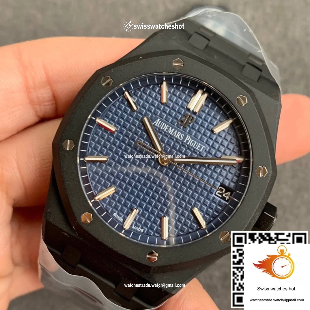 Audemars Piguet Royal Oak 15500 DLC Version ZF Factory Frosted Blue Dial 3