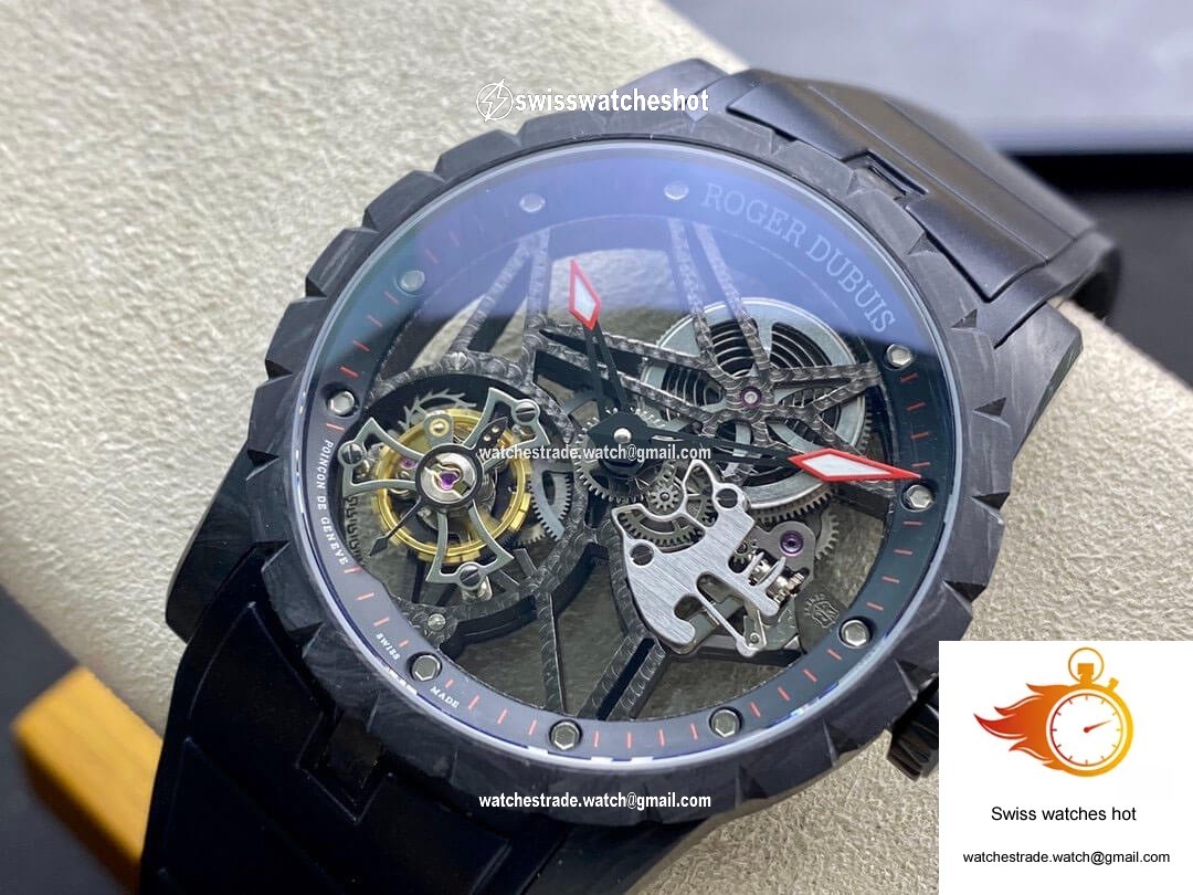 Roger Dubuis Excalibur DBEX0577 BBR Factory Tourbillon Carbon Fiber Case 3