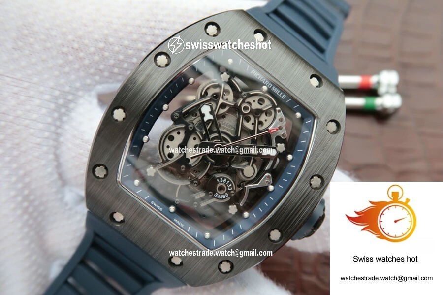 Richard Mille RM055 KV Factory Dark Blue Rubber Strap 3