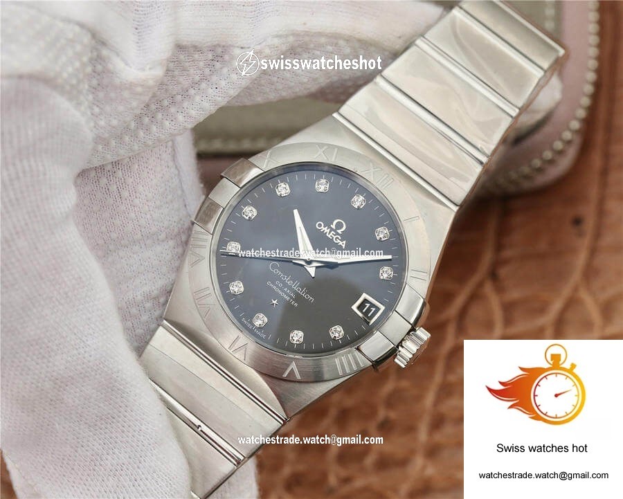 Omega Constellation 123.10.38.21.51.001 VS Factory Diamond-set Dial 3
