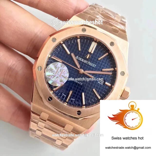 Audemars Piguet Royal Oak 15400OR.OO.1220OR.03 JF Factory Rose Gold Blue Dial 3