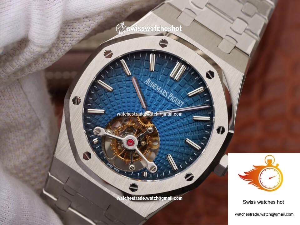 Audemars Piguet Royal Oak Tourbillon 26522TI.OO.1220TI.01 JF Factory Smoky Blue Dial 3