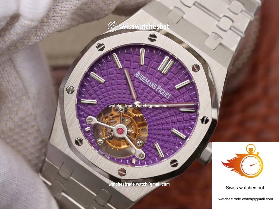 Audemars Piguet Royal Oak Tourbillon 26522ST.OO.1220ST.01 JF Factory Purple Dial 3