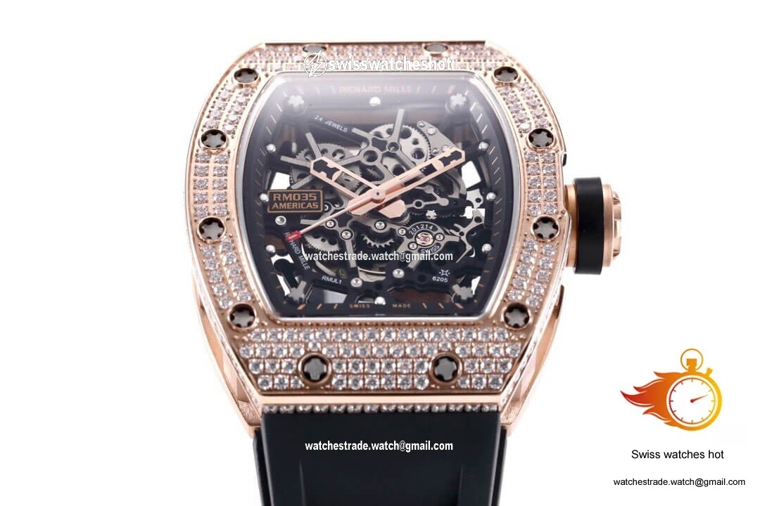 Richard Mille RM035 Americas KV Factory Diamond Skeleton Dial 3