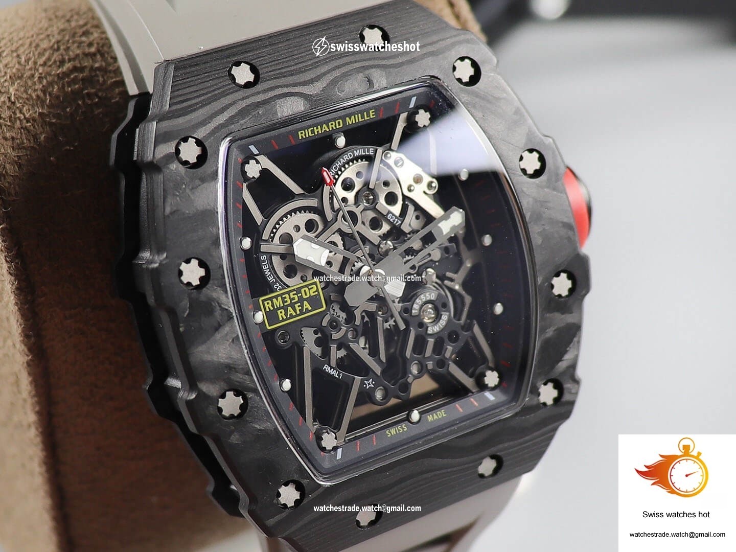 Richard Mille RM035 KV Factory V3 Carbon Fiber Skeleton Dial 3