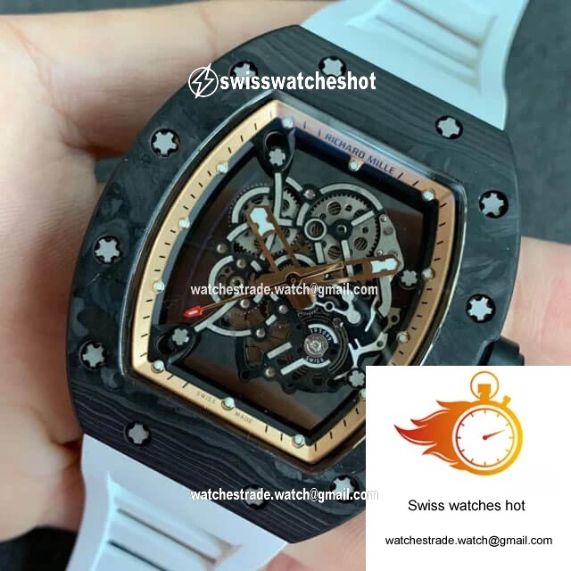 Richard Mille RM055 KV Factory V2 Carbon Fiber Skeleton Dial 3