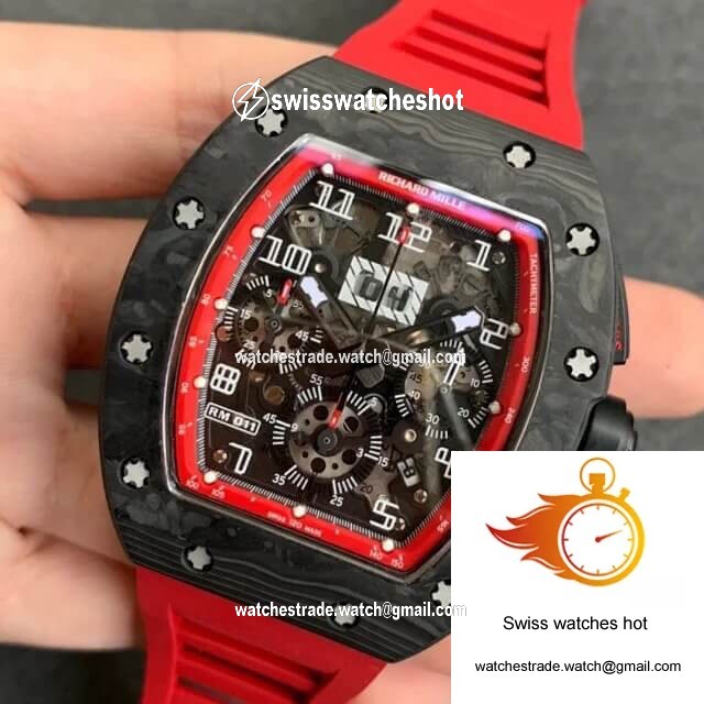 Richard Mille RM-011 KV Factory V2 Forged Carbon Case Rubber Strap 3