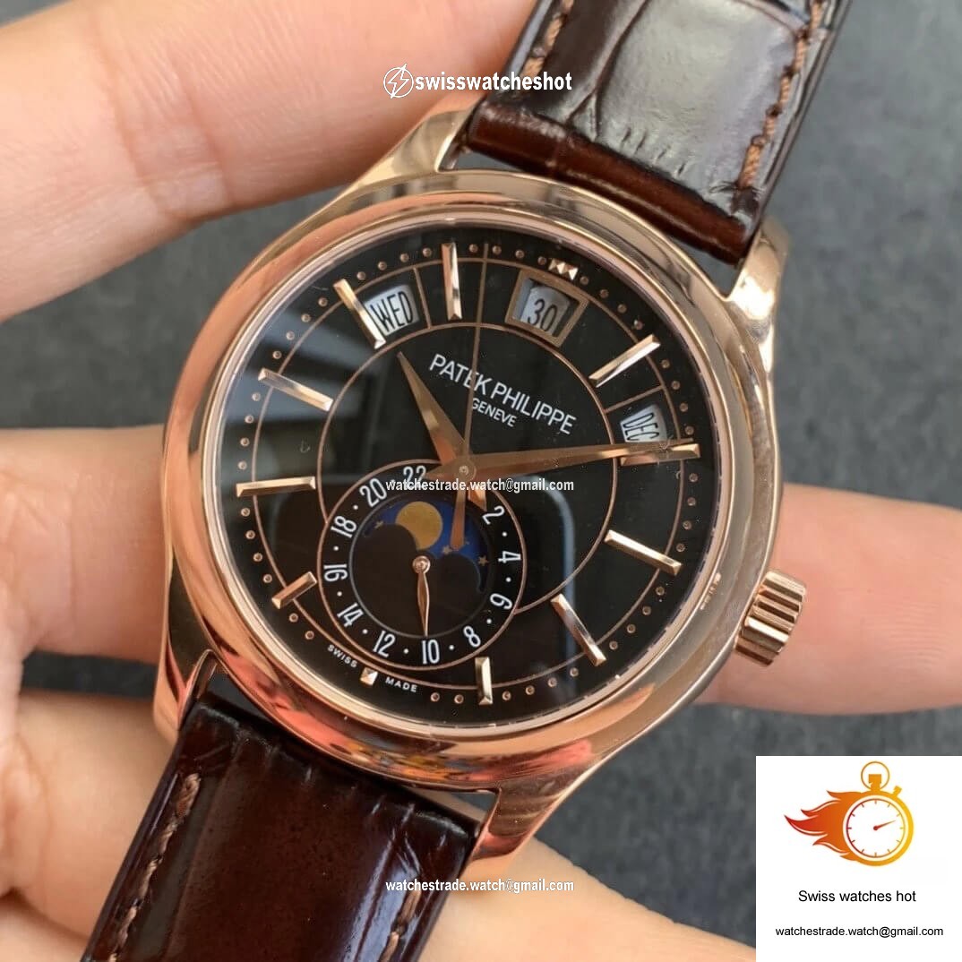 Patek Philippe Complications 5205R-010 GR Factory Rose Gold Black Dial 3