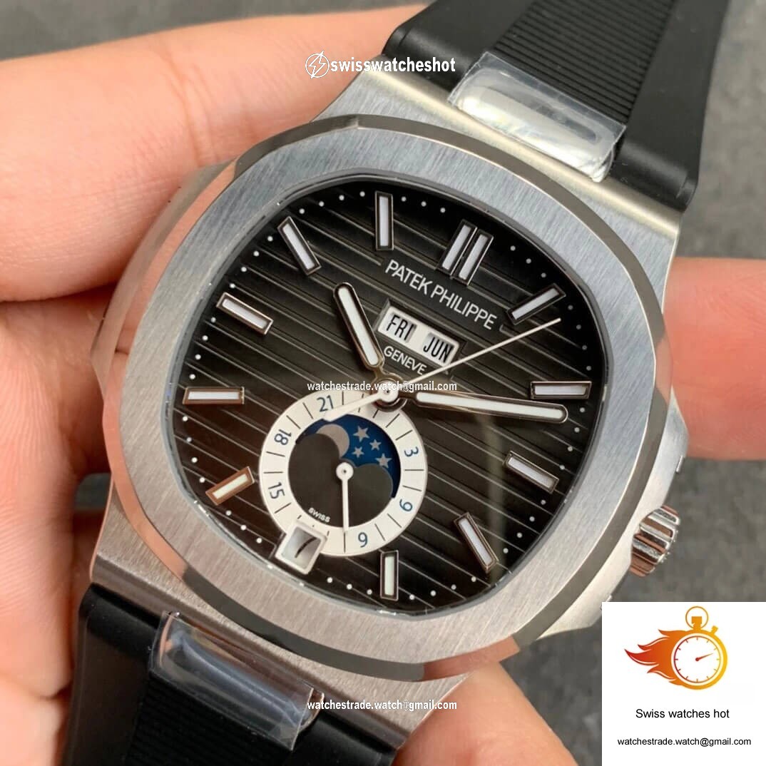 Patek Philippe Nautilus 5726 Moonphase GR Factory V2 Dark Grey Dial 3