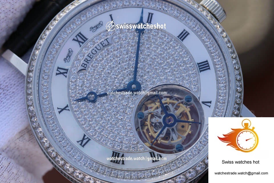 Breguet Classique Ultra-Thin Tourbillon Stainless Steel Diamond Dial 3