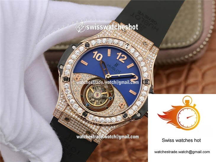 Hublot Big Bang Tourbillon Rose Gold Diamond Dial 3