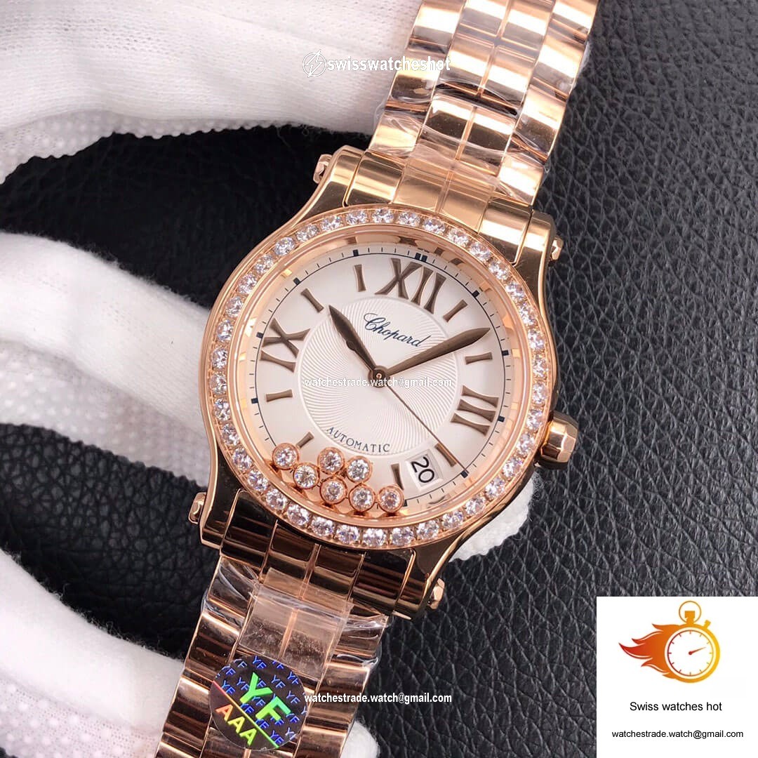 Chopard Happy Diamonds 274808-5004 YF Factory Rose Gold Silver Dial 3