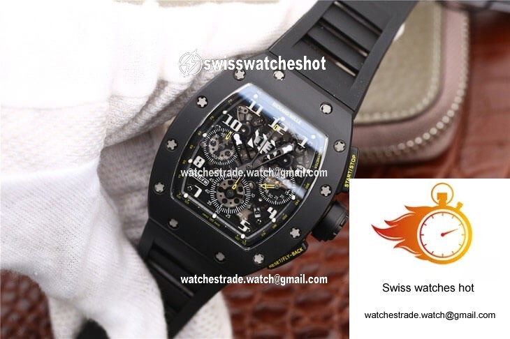 Richard Mille RM-011 KV Factory Carbon Fiber Black Strap 3