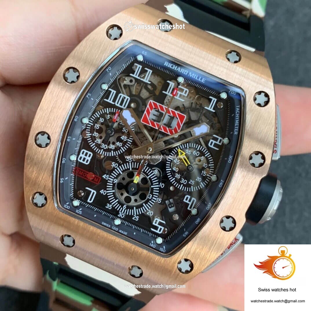 Richard Mille RM11 KV Factory Rose Gold Camouflage Strap 3