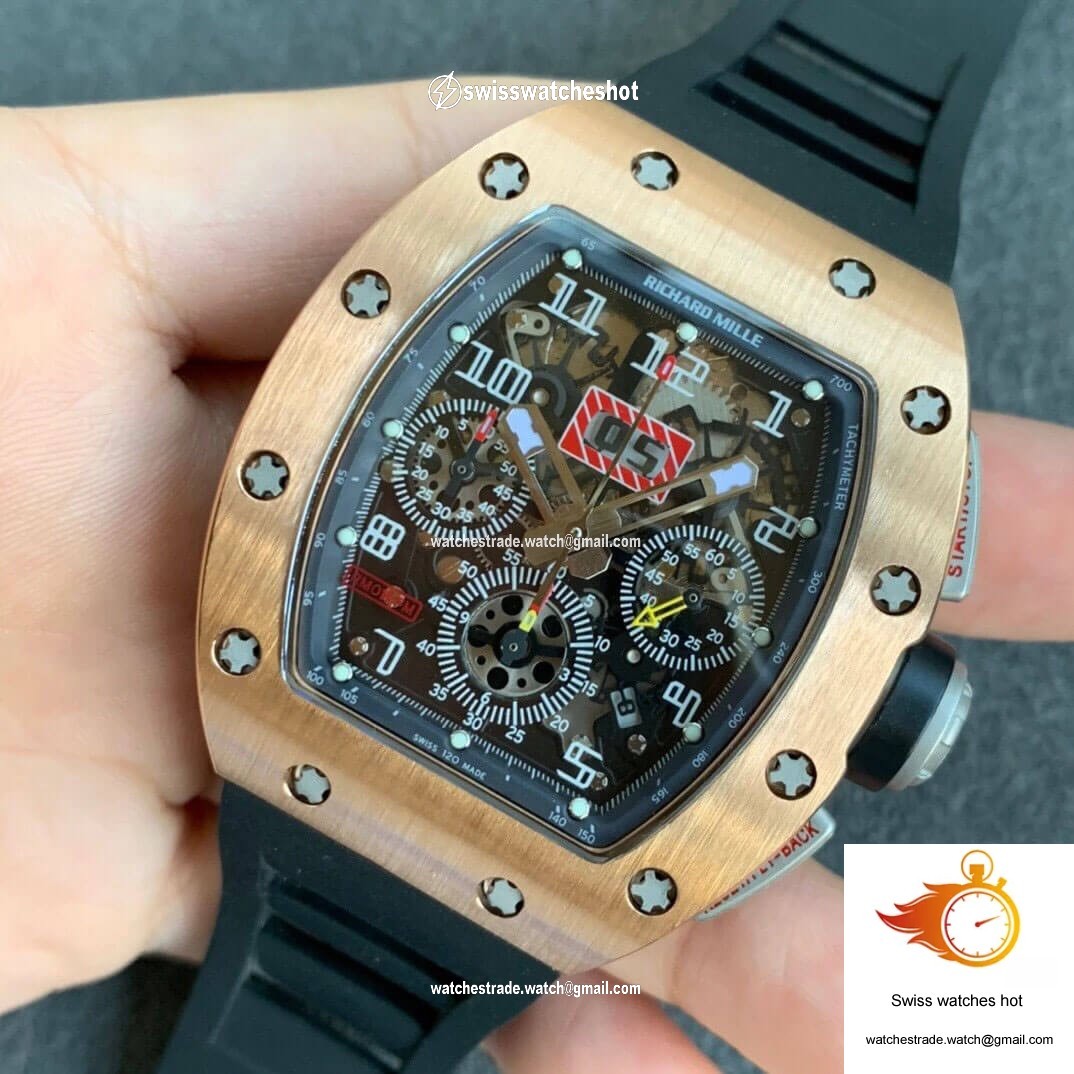Richard Mille RM11 KV Factory Rose Gold Skeleton Dial 3