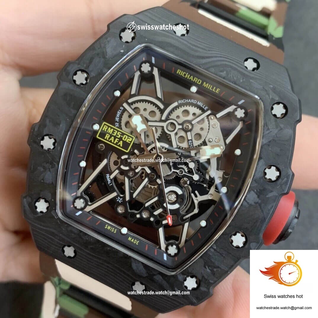 Richard Mille RM35-02 KV Factory V3 Carbon Fiber Camouflage Strap 3