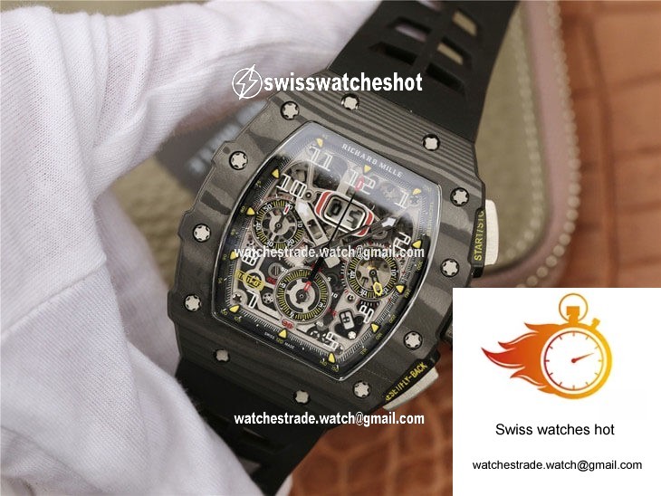 Richard Mille RM11-03 KV Factory Black Carbon Fiber Case 3