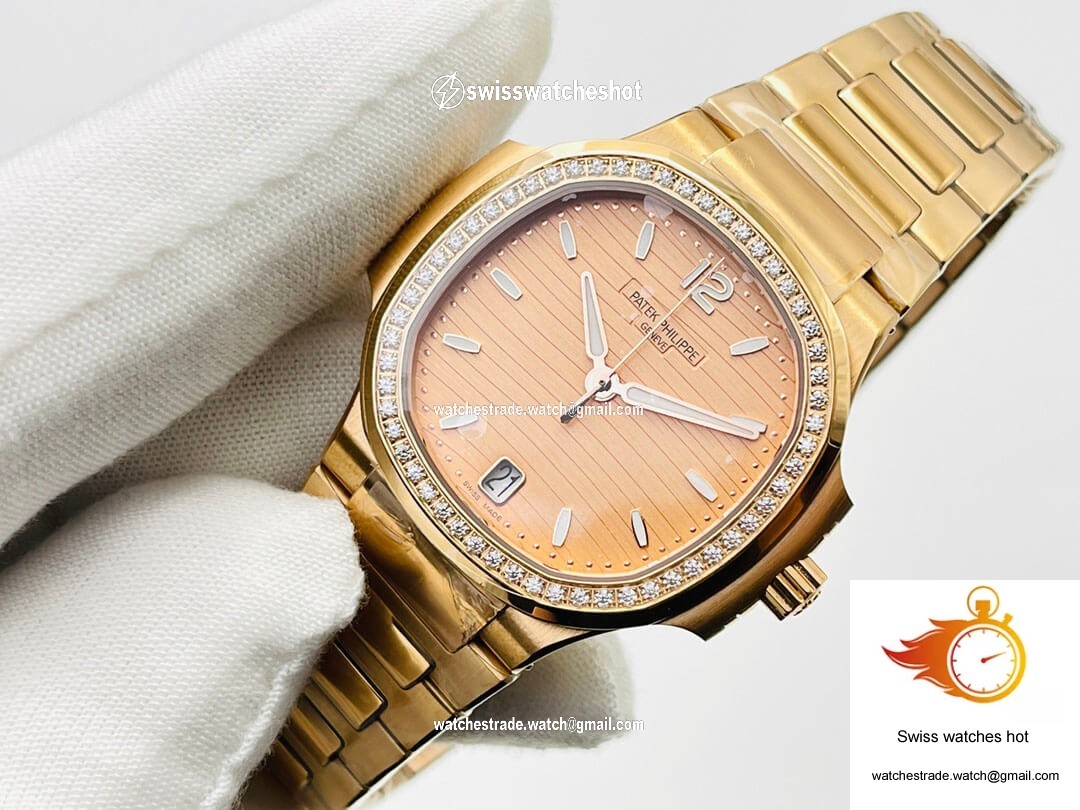 Patek Philippe Nautilus Ladies 7118/1200R-010 3K Factory Gold Dial 3