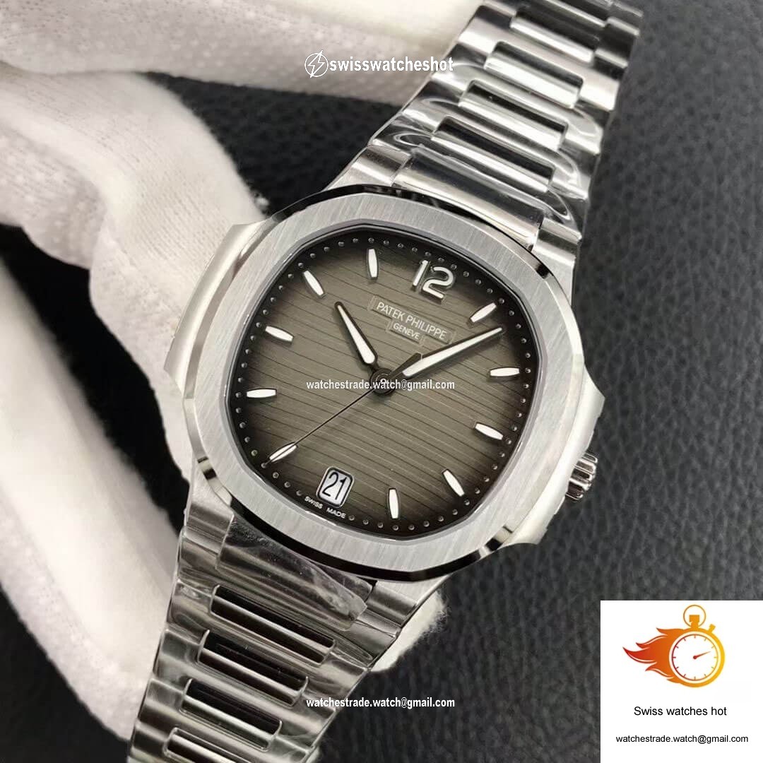 Patek Philippe Nautilus Ladies 7118/1A-011 3K Factory Grey Dial 3