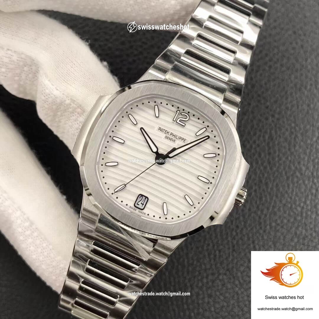 Patek Philippe Nautilus Ladies 7118/1A-010 3K Factory Silver Dial 3