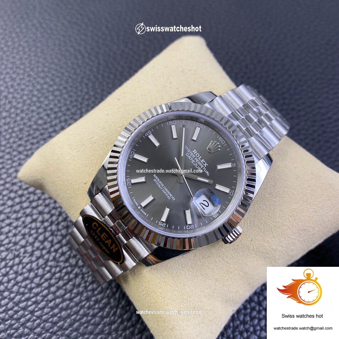Rolex Datejust M126334-0014 Clean Factory Grey Dial 904L Stainless Steel 3