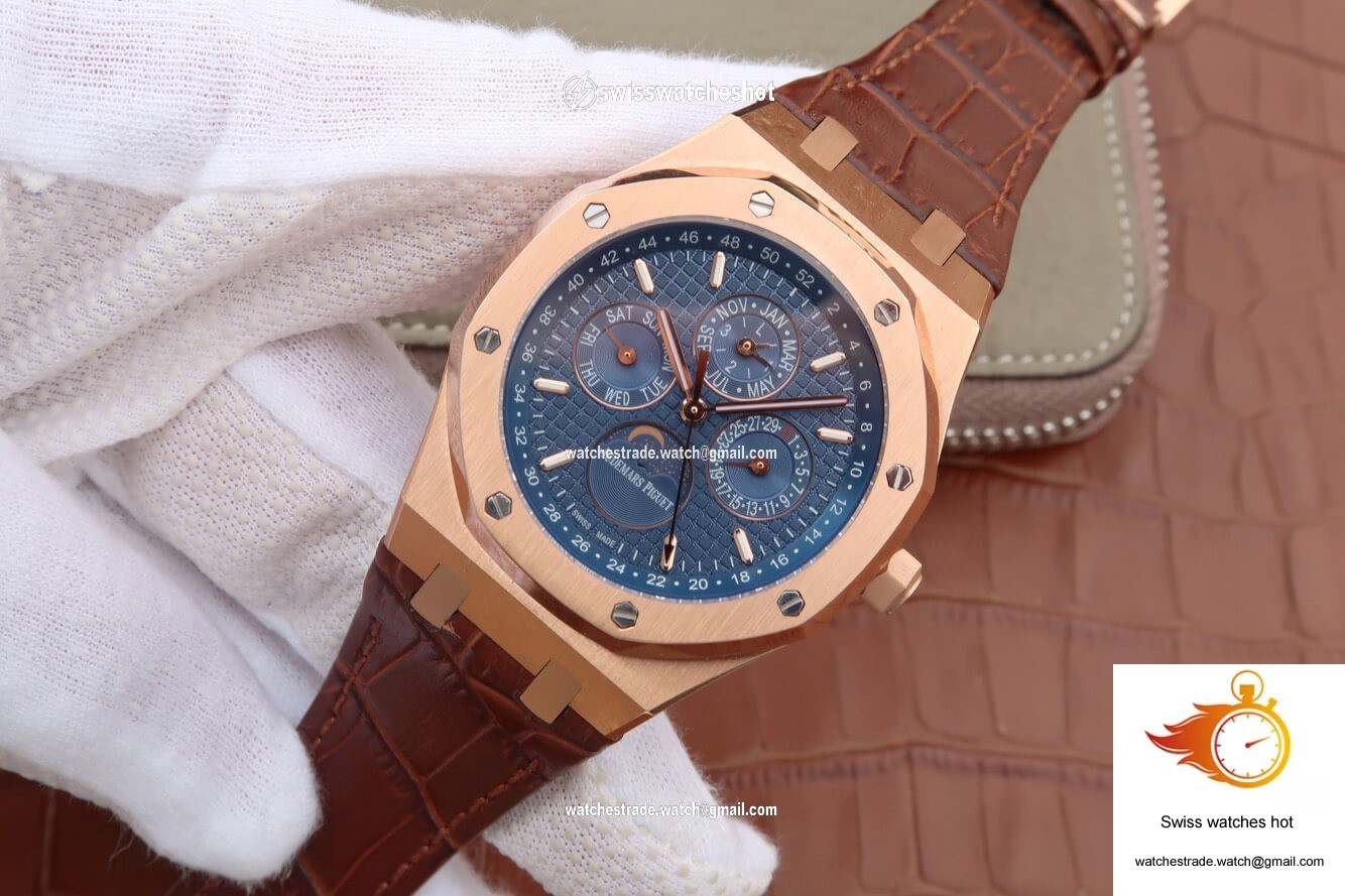 Audemars Piguet Royal Oak Perpetual Calendar 26574 JF Factory Blue Dial 3