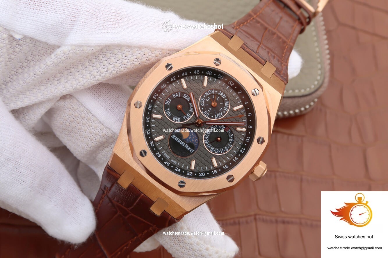 Audemars Piguet Royal Oak Perpetual Calendar 26574 JF Factory Rose Gold Grey Dial 3