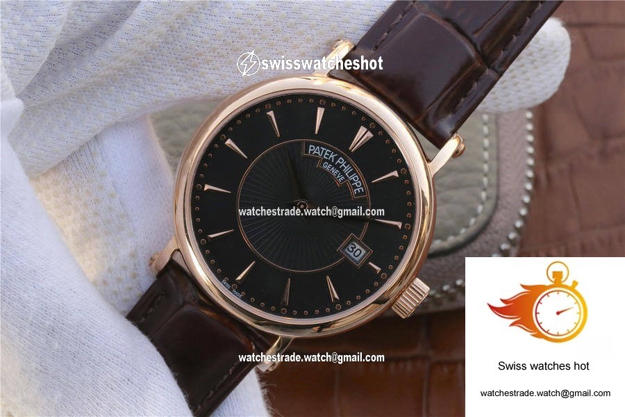 Patek Philippe Calatrava ZF Factory Rose Gold Black Dial 3