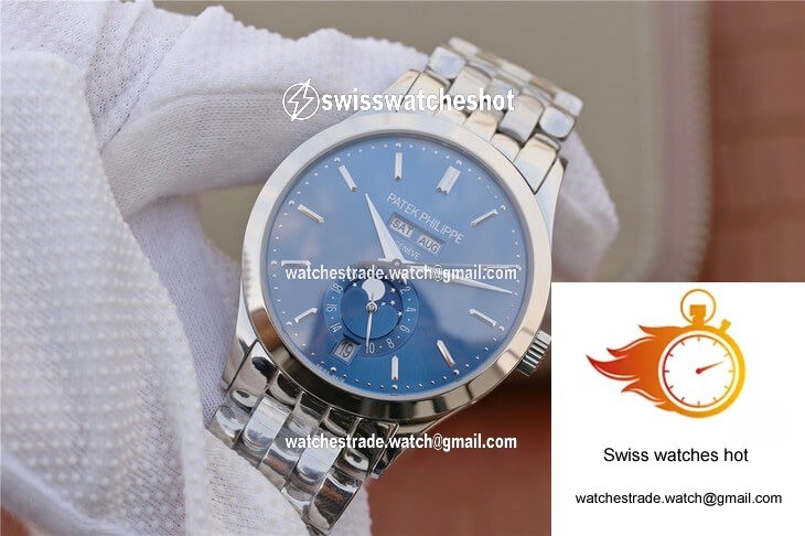 Patek Philippe Complications 5396/1G-001 KM Factory Steel Strap Blue Dial 3