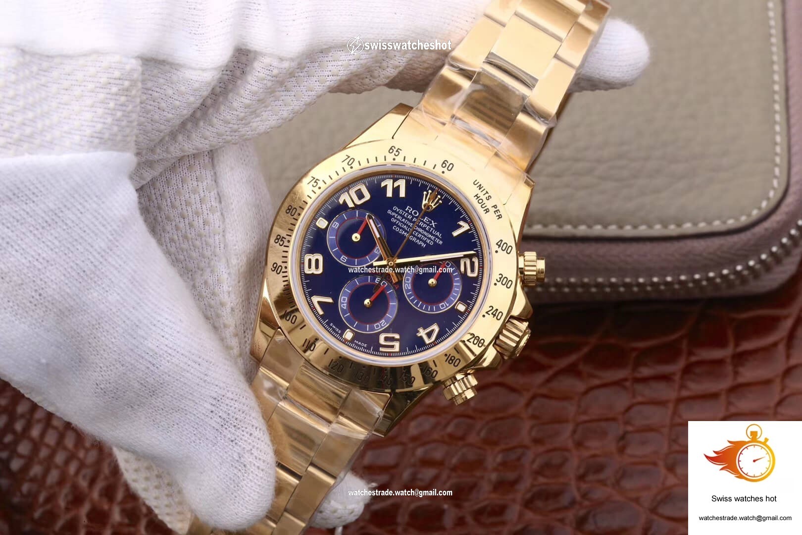 Rolex Daytona Cosmograph 116528 JH Factory Full Gold Blue Dial 3