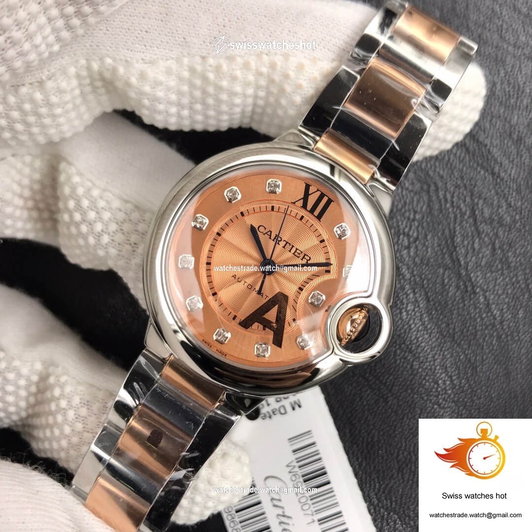 Ballon Bleu De Cartier Ladies 33MM V6 Factory Gold strap 3