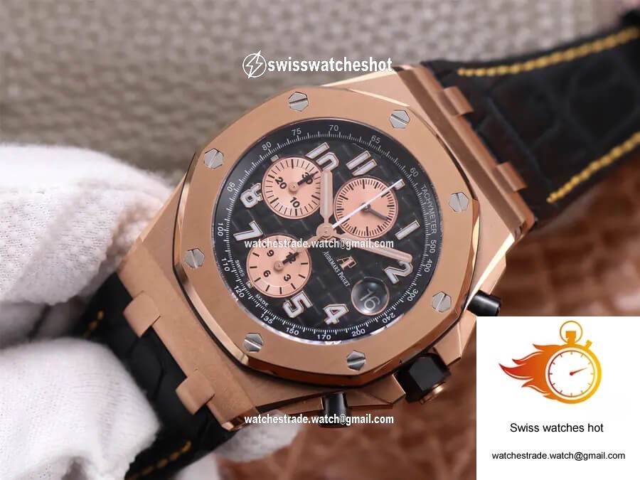Audemars Piguet Royal Oak Offshore 26470OR JF Factory Rose Gold Black Dial 3