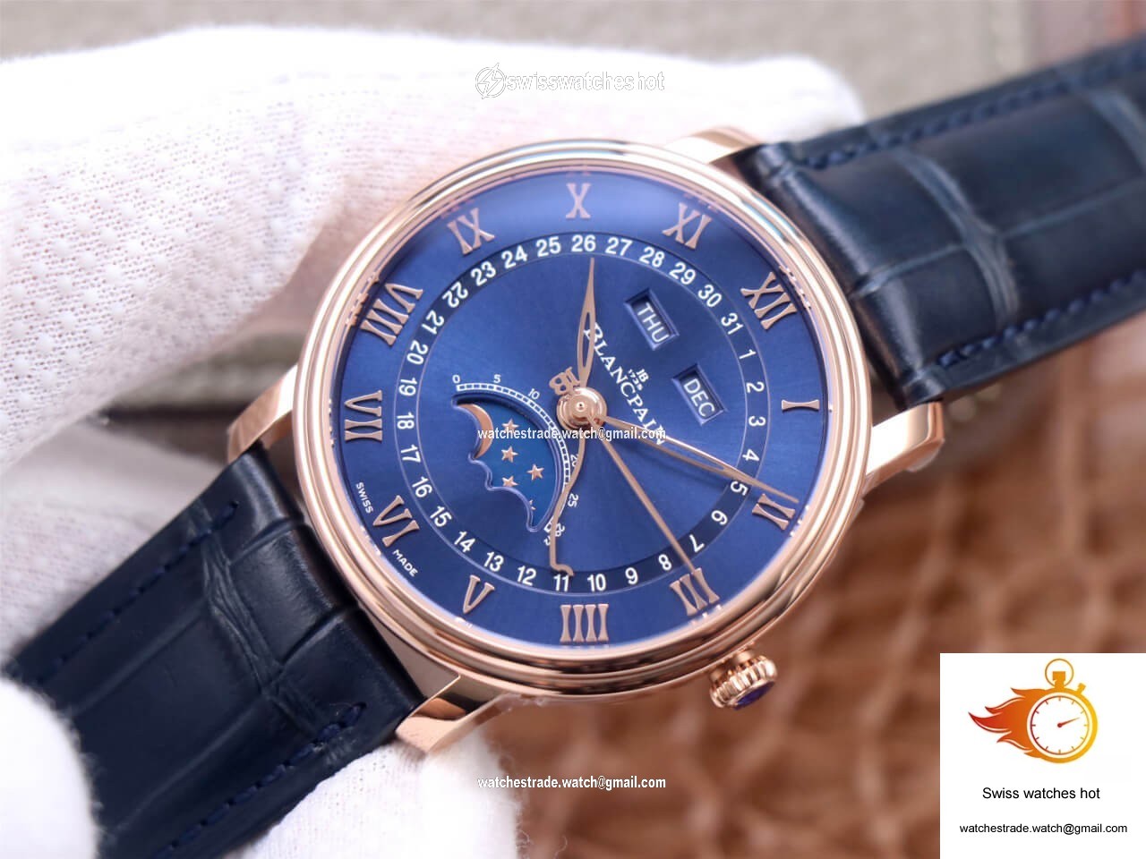 Blancpain Villeret 6654-3640-55 OM Factory V3 Blue Dial 3