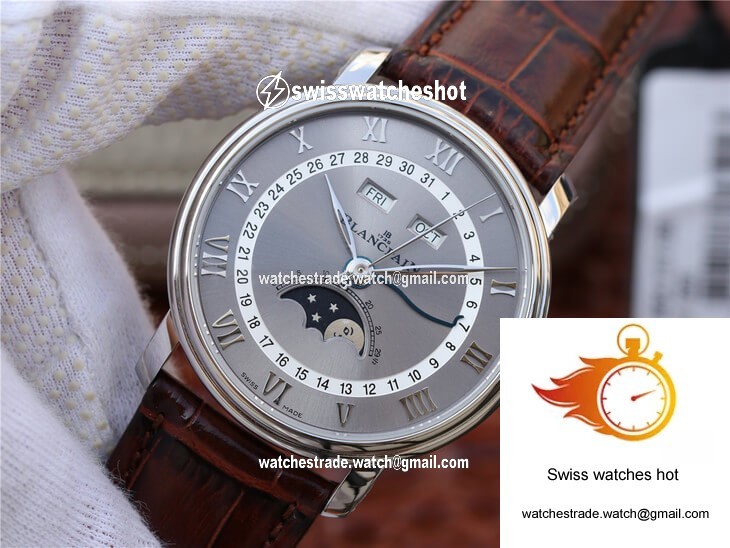 Blancpain Villeret 6654-1113-55B OM Factory V2 Grey Dial 3