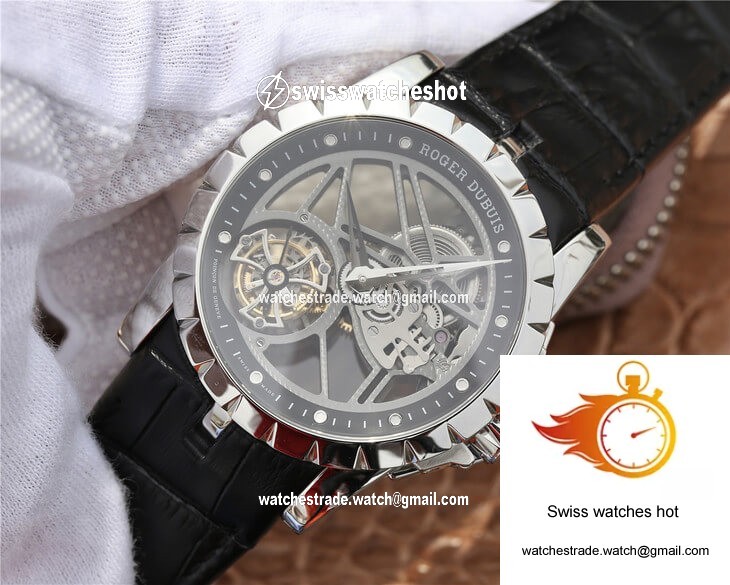 Roger Dubuis Excalibur RDDBEX0260 JB Factory Skeleton Tourbillon Dial 3