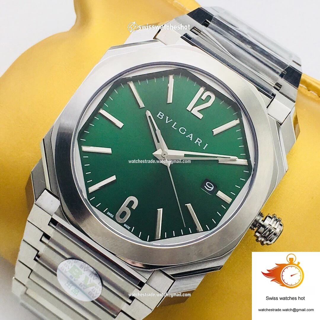 Bvlgari OCTO SOLOTEMPO 101963 BGOP41BGLD BV Factory Green Dial 3
