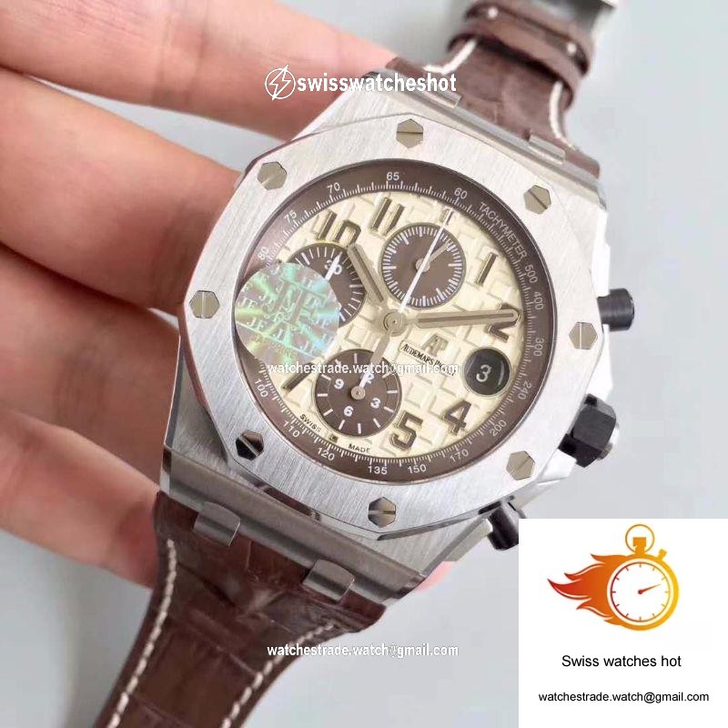 Audemars Piguet Royal Oak Offshore 26470ST.OO.A801CR.01 JF Factory V2 Beige Dial 3