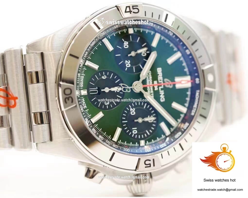 Breitling Chronomat AB01343A1L1A1 GF Factory Green Dial 3