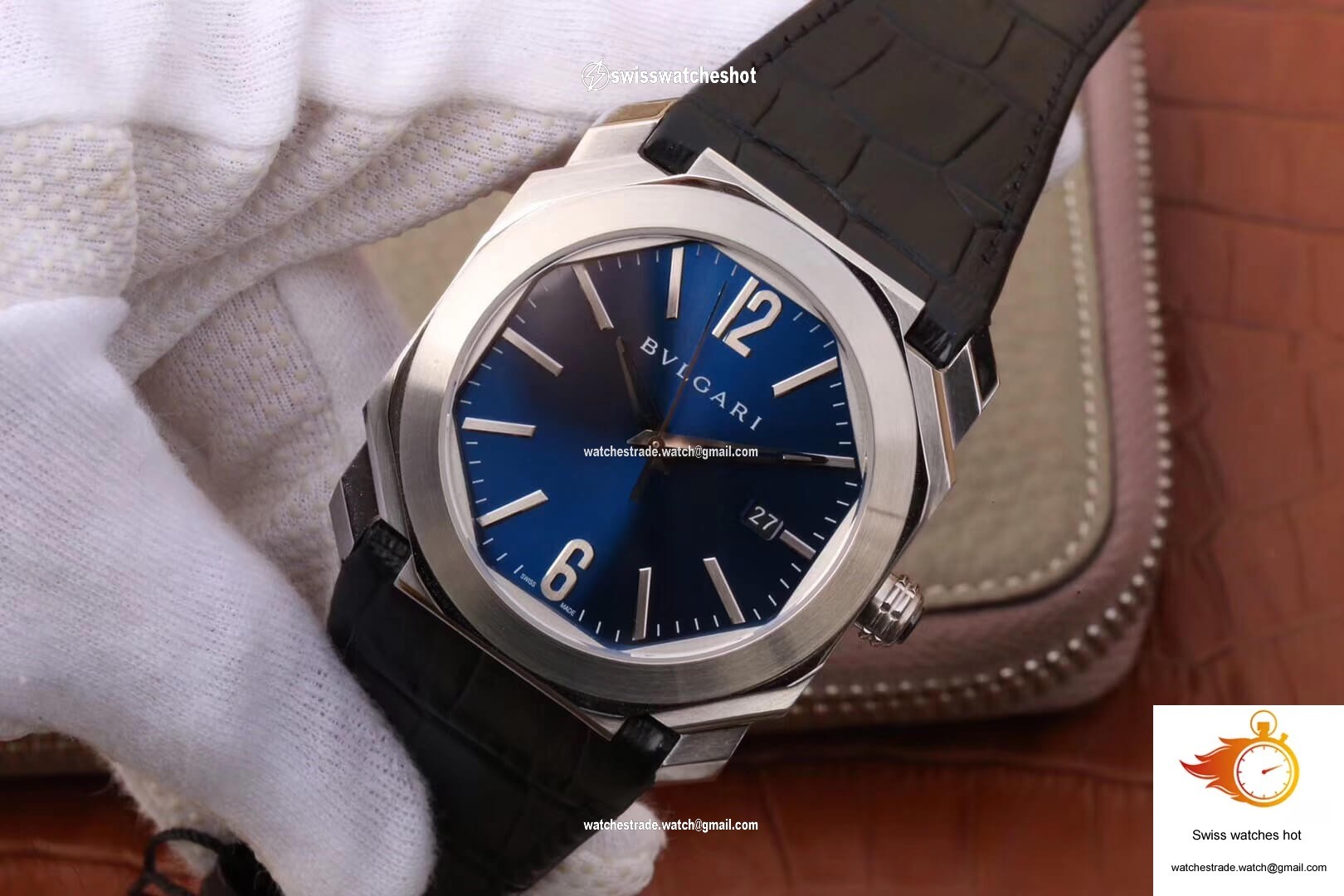 Bvlgari Octo 102429 BGO38C3SLD Dark Blue Dial 3