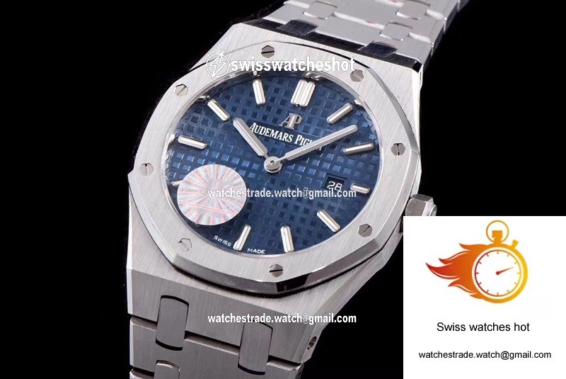 Audemars Piguet Royal Oak Quartz 67650ST.OO.1261ST.01 JF Factory Blue Dial 3