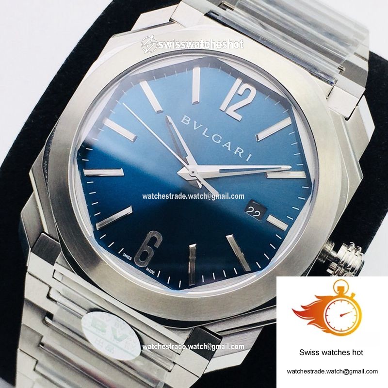 Bvlgari Octo 102105 BGO38C3SSD BV Factory Blue Dial 3