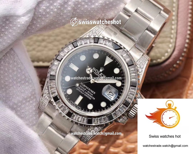 Rolex Submariner Date 116610LN Diamond Customized Edition GS Factory Black Dial 3