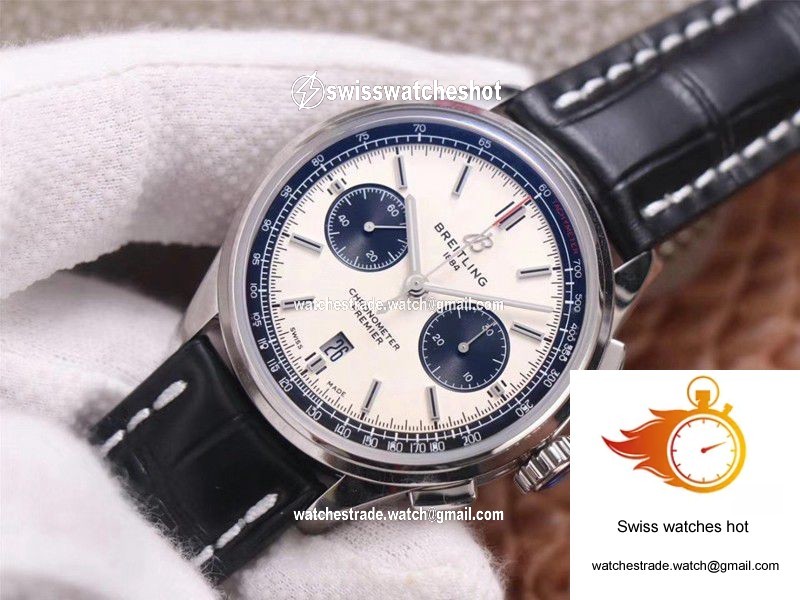 Breitling PREMIER B01 Chronograph AB0118221G1P1 GF Factory Silver Dial 3