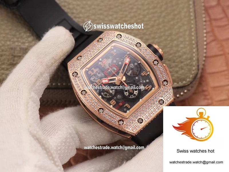 Richard Mille RM011 RG/5423 Felipe Massa KV Factory Rose Gold Diamond Bezel 3