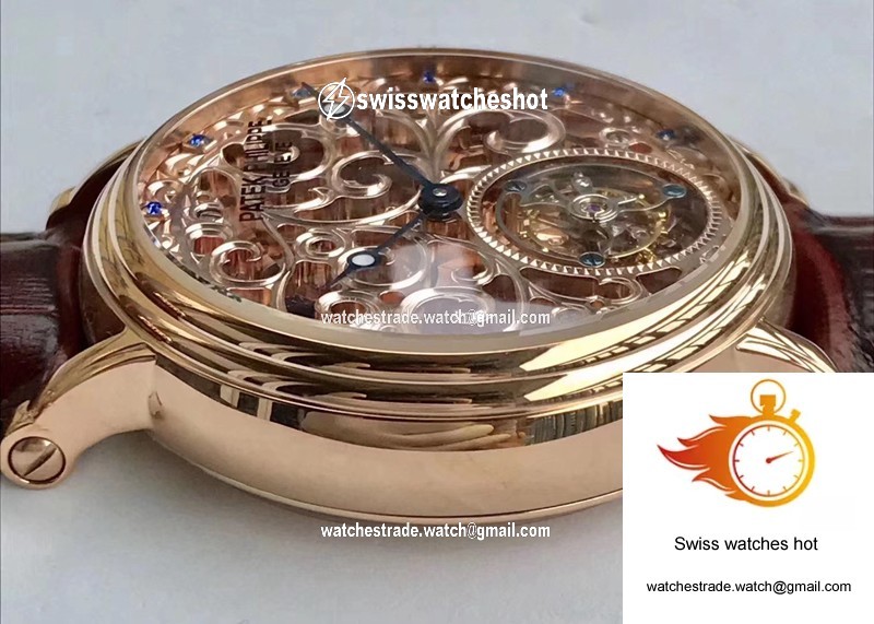 Patek Philippe Tourbillon Rose Gold Skeleton Dial 3