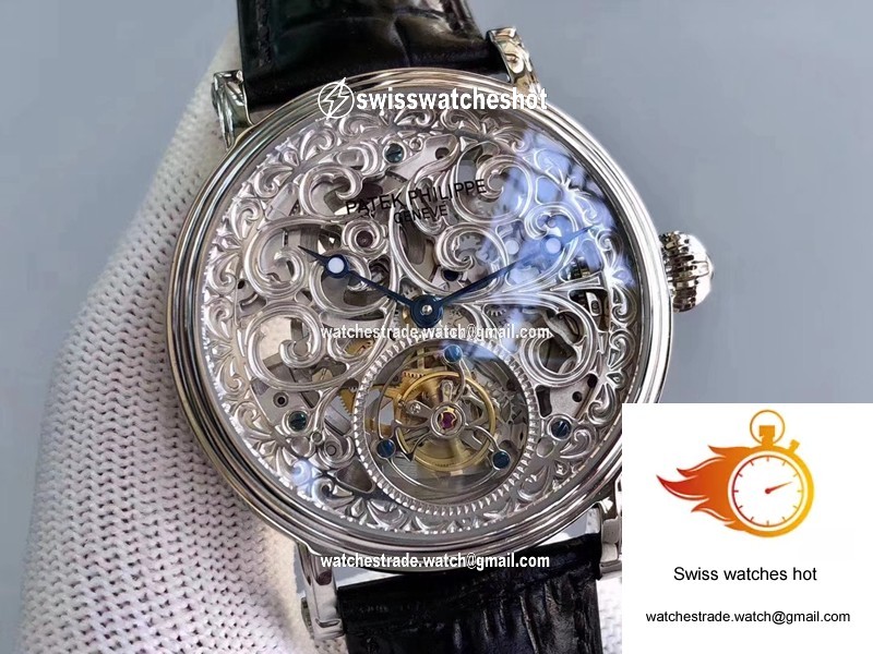 Patek Philippe Tourbillon 316L Stainless Steel Skeleton Dial 3