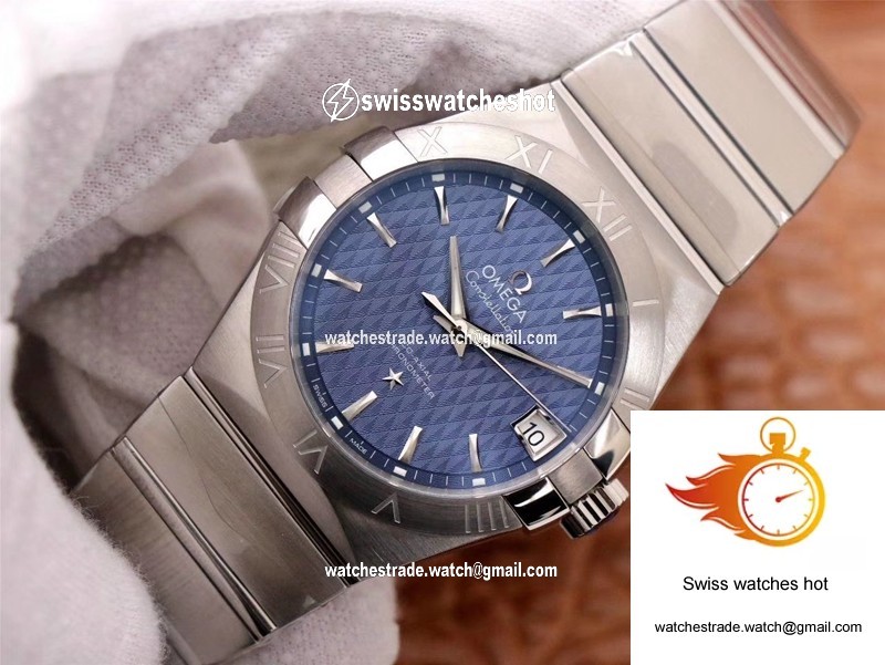 Omega Constellation Co-Axial 38MM 123.10.38.21.03.001 VS Factory Blue Dial 3