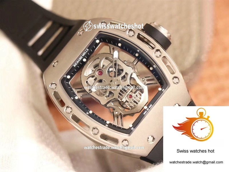 Richard Mille RM052 ZF Factory Silver Titanium Skull Dial 3